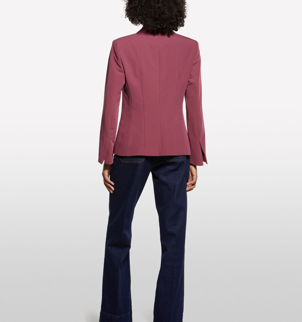 Burgundy slim fit blazer - women's blazers - Burgundy | Sisley image number 2